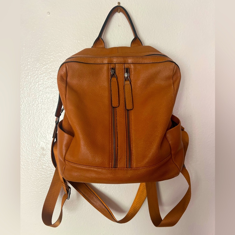 Real Leather Backpack Purse